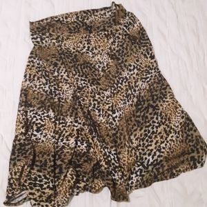 Ruby Rd. Leopard Print Maxi Skirt (2X)